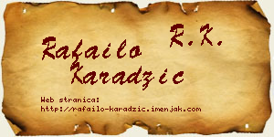 Rafailo Karadžić vizit kartica